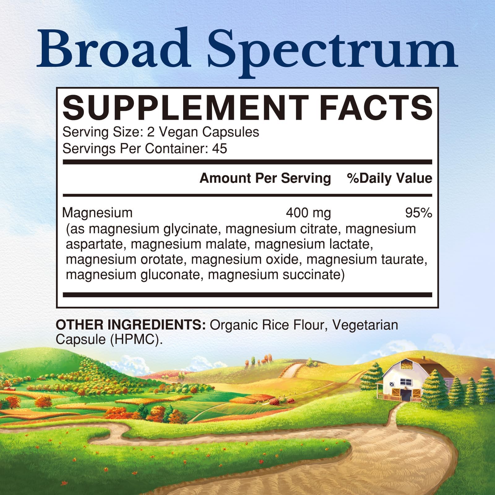 Vitalitown magnesium capsules close-up showing highly bioavailable forms.