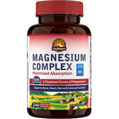 Vitalitown Magnesium Complex bottle front with vegan formula for clean daily support