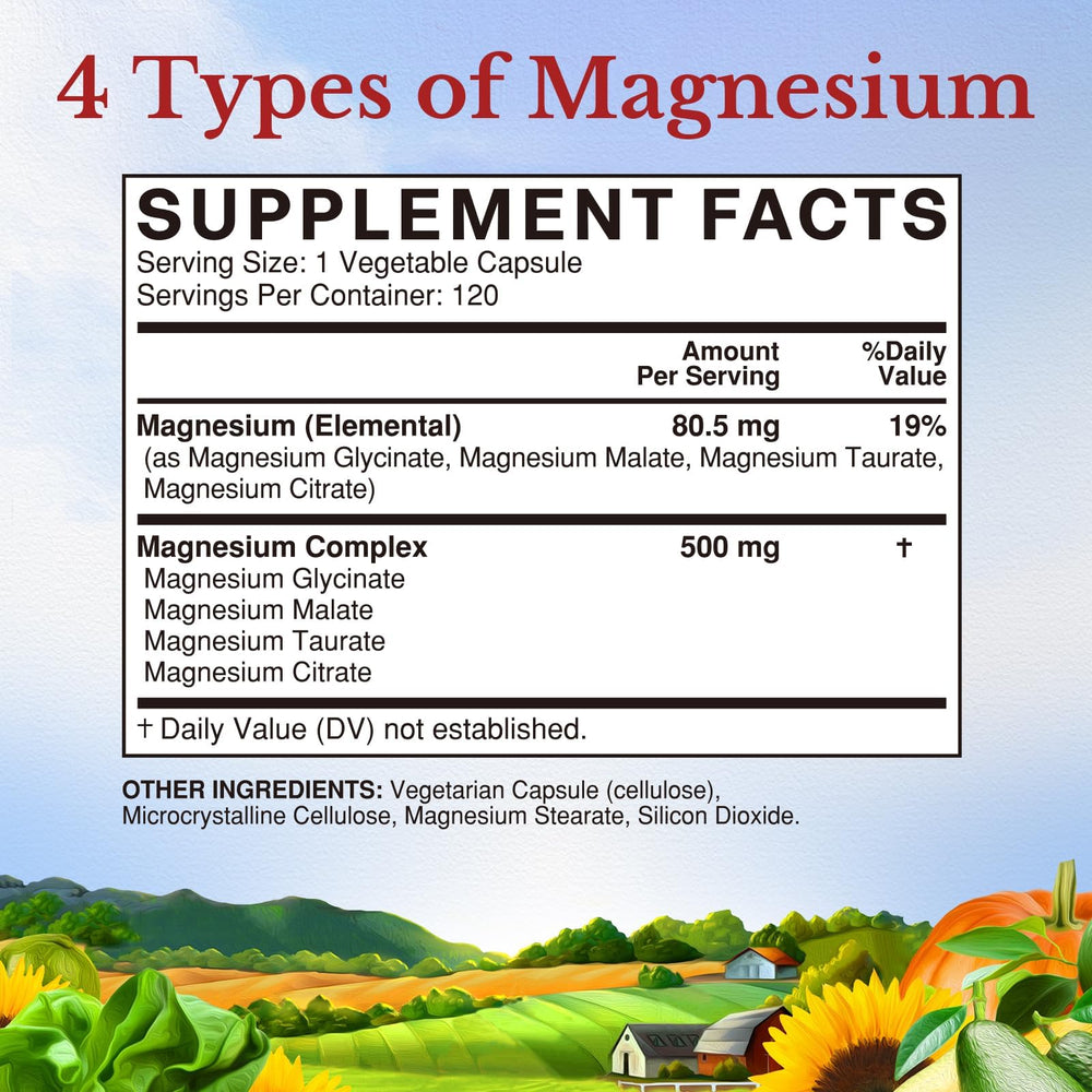 VITALITOWN Magnesium Complex bottle beside a glass of water for daily use