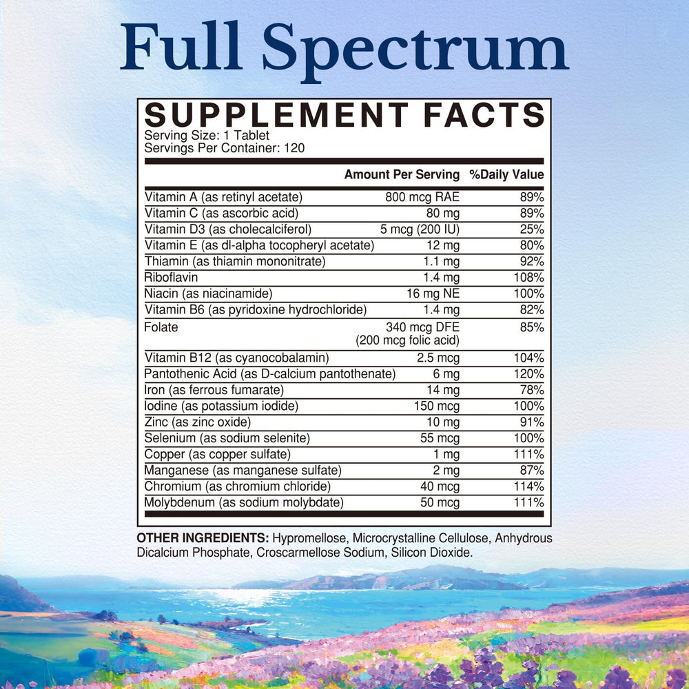 Vitalitown one-per-day tablet packaging highlights convenient daily intake for busy lifestyles.