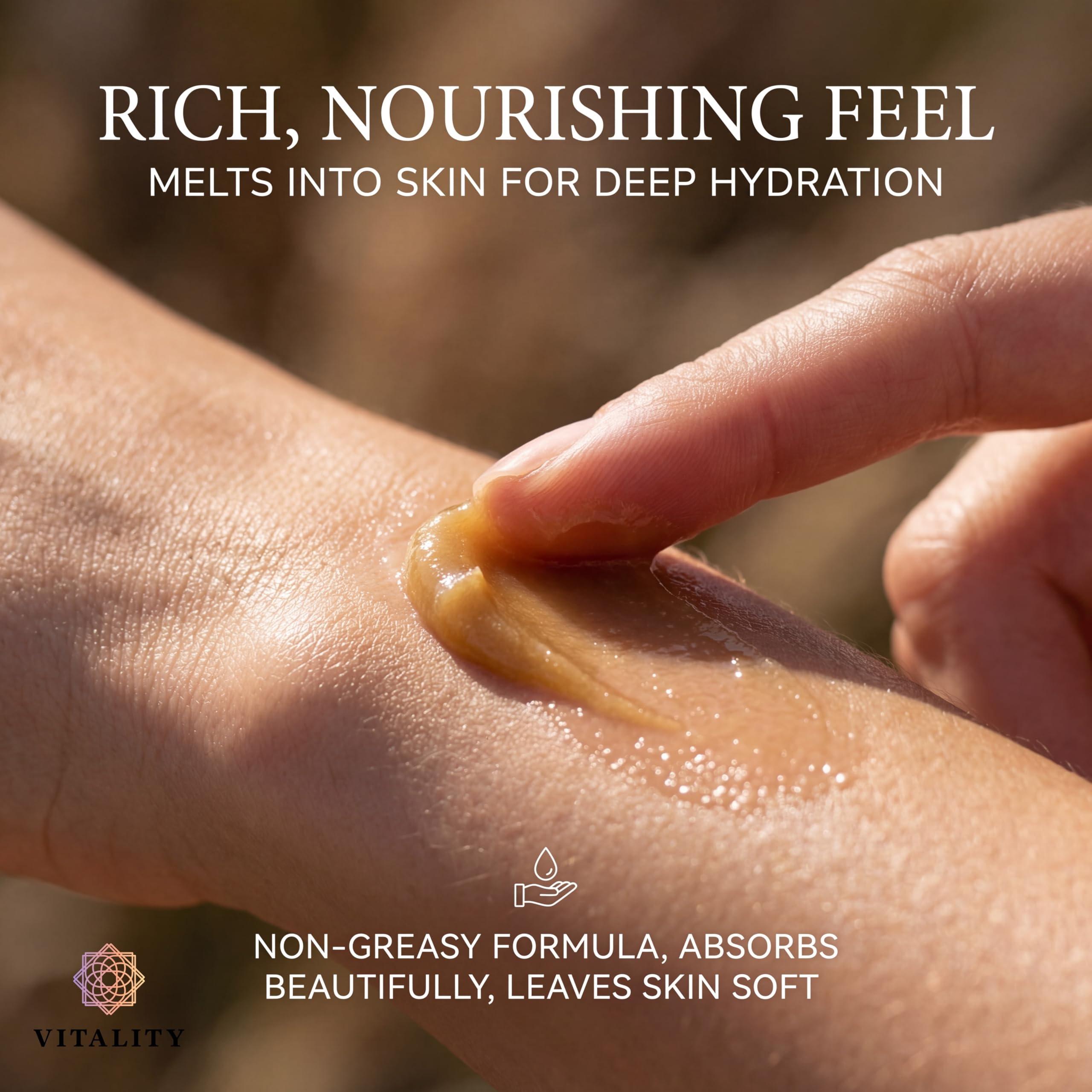 Vitality Frankincense Balm almond oil component adds softness.