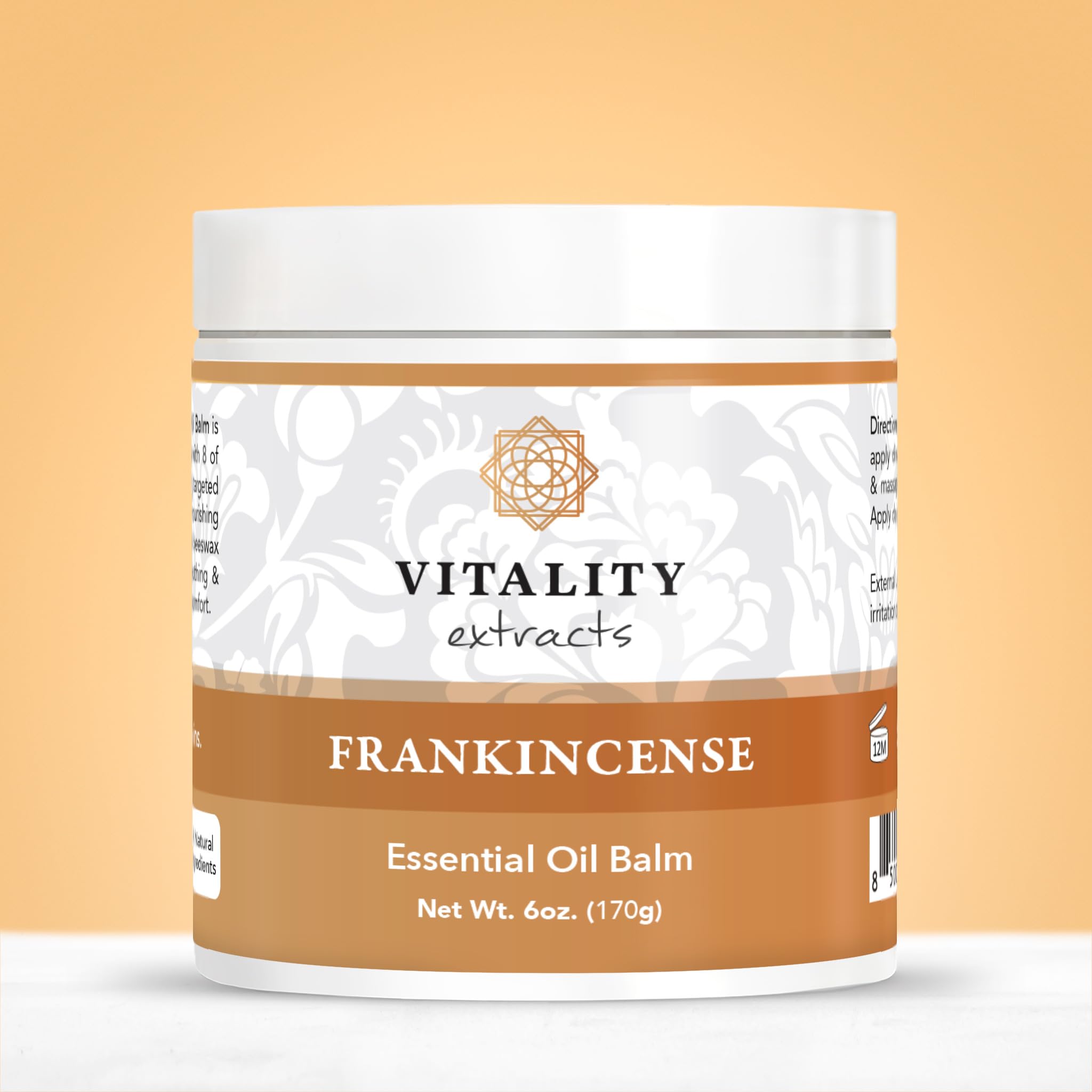 Vitality Frankincense Balm natural ingredients banner highlighting purity