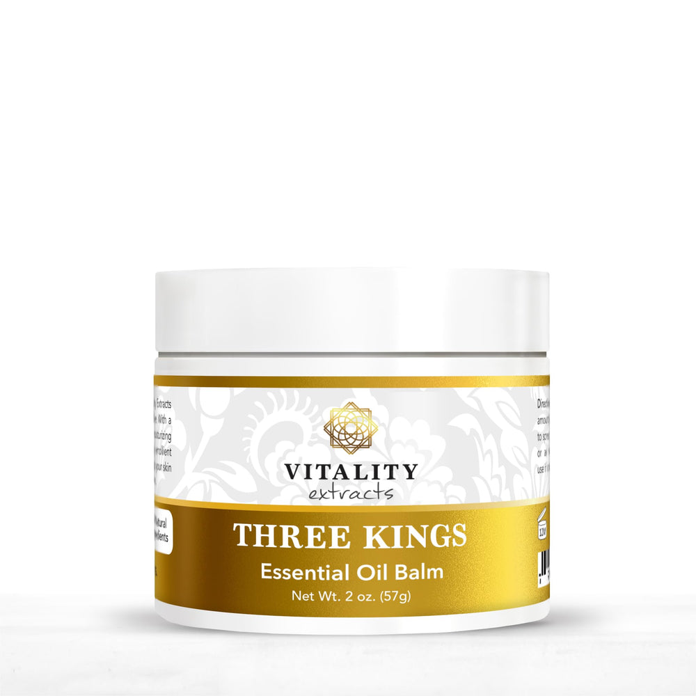 Vitality Three Kings Balm jar close-up showing rich moisture for dry skin