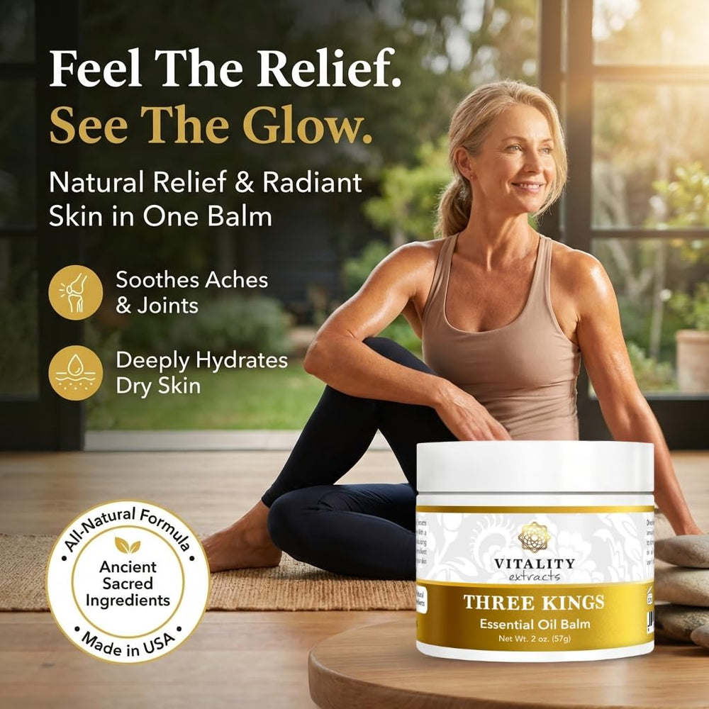 Vitality Three Kings Balm sandalwood aroma and hydration focus