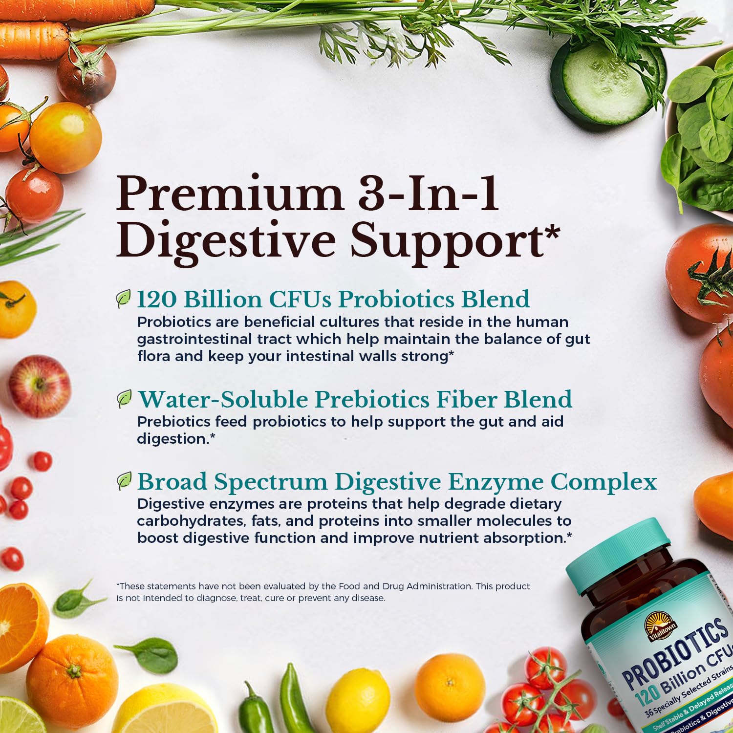 Vitalitown enzymes icon highlights plant digestive enzymes