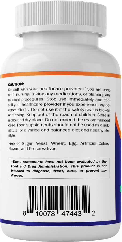Vitamatic Alpha Lipoic Acid 600mg instruction leaflet and cap.