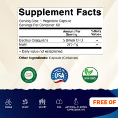 Vitamatic Bacillus Coagulans capsule close-up showing vegetable capsule