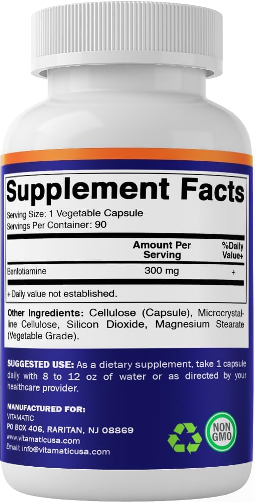 Vitamatic Benfotiamine bottle stack signaling value and abundance