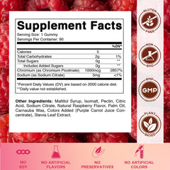 Vitamatic chromium bottle showing 1000 mcg potency for easy daily intake