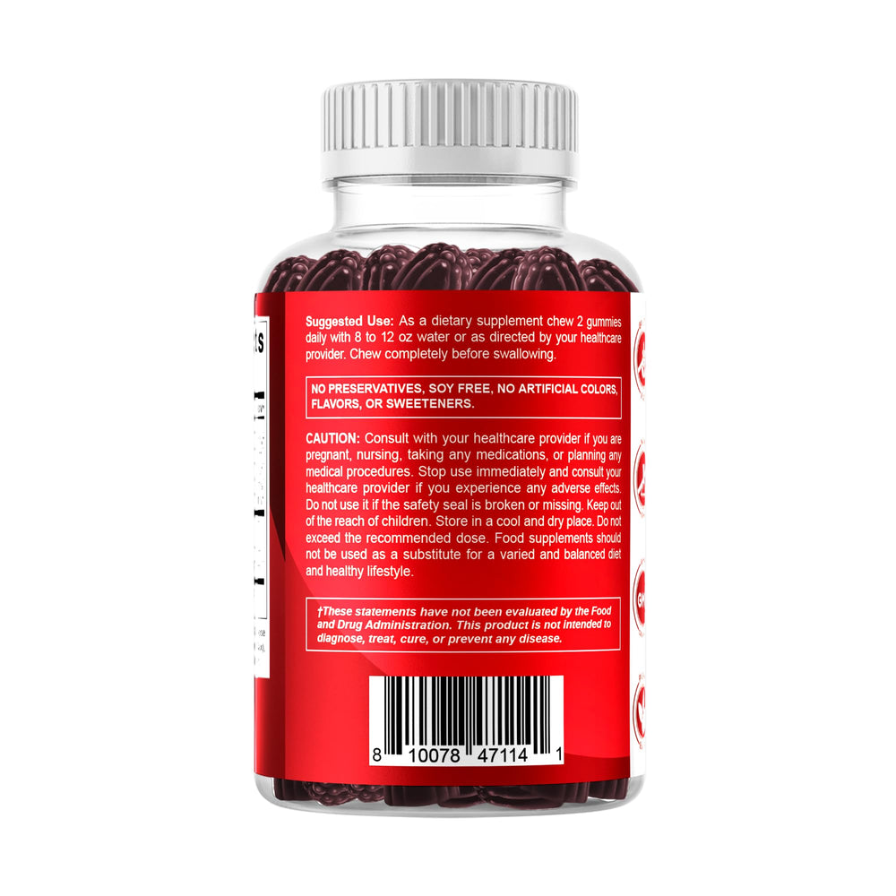 Vitamatic Cranberry Gummies recyclable packaging, eco-friendly design.