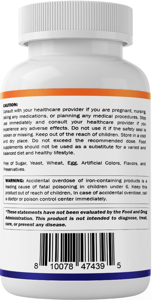 Vitamatic Ferrous Sulfate packaging with Made in USA badge