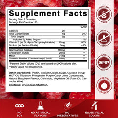 Vitamatic gummies bottle label—clean, non-GMO formula for daily use.