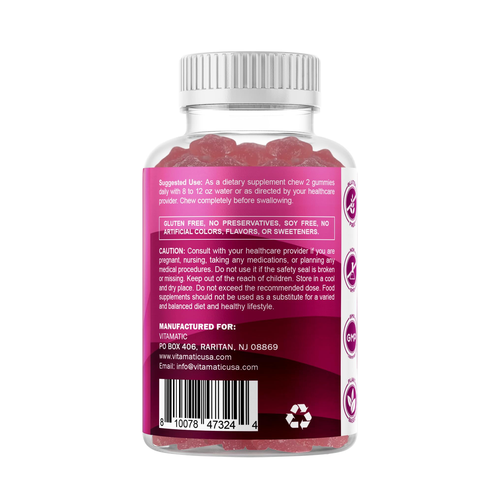 Gummies with raspberry flavor close-up showing texture and appeal