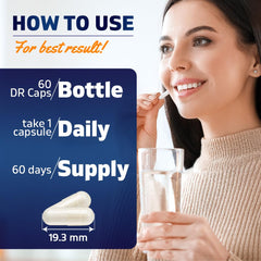 Vitamatic Lactobacillus Salivarius label showing non-GMO and gluten-free features.