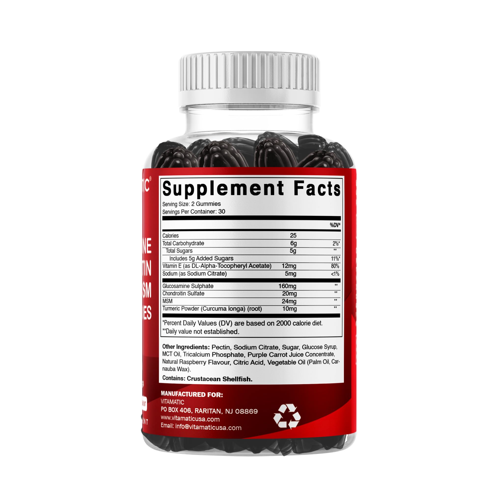 Vitamatic natural colors—gelatin-free, gluten-free, and non-GMO.