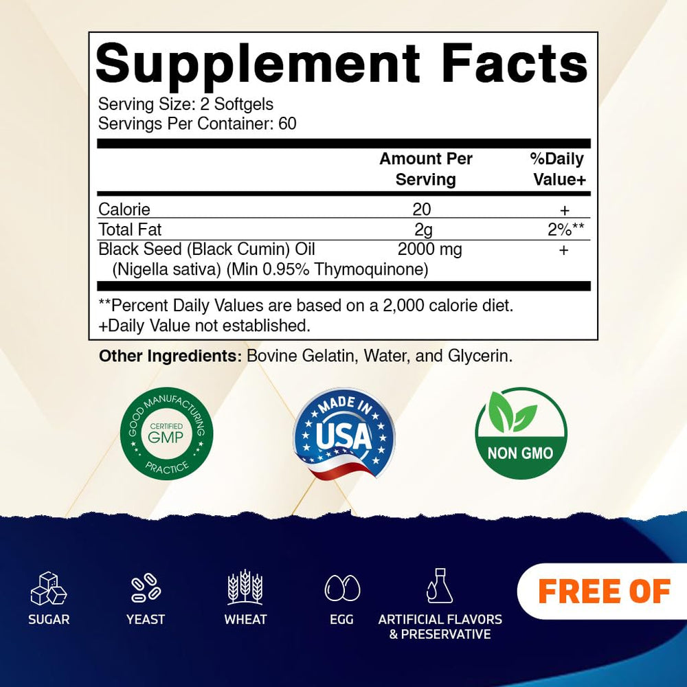 Vitamatic black seed seeds closeup highlights the natural source.
