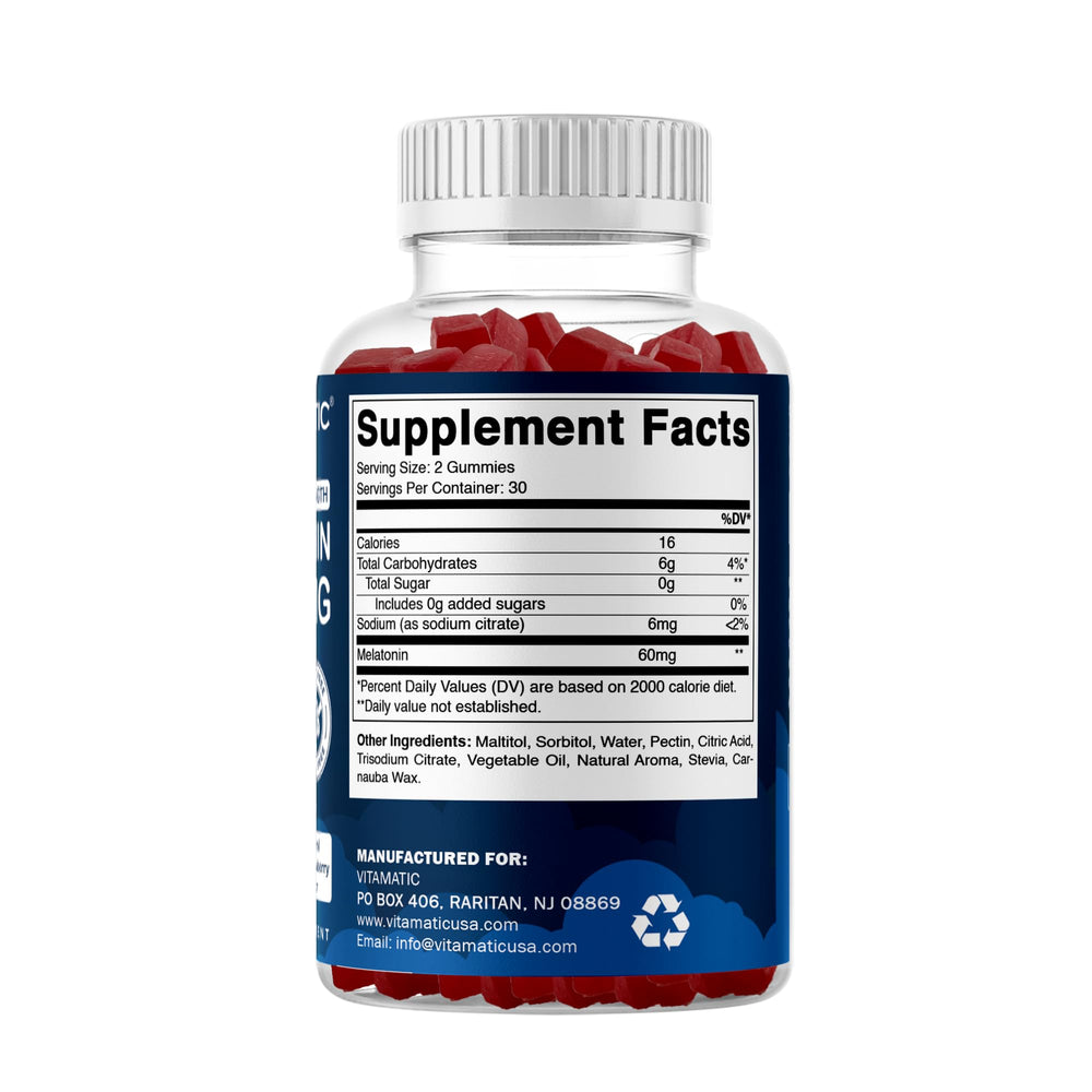 Vitamatic pectin-based vegan melatonin gummies with plant-derived texture