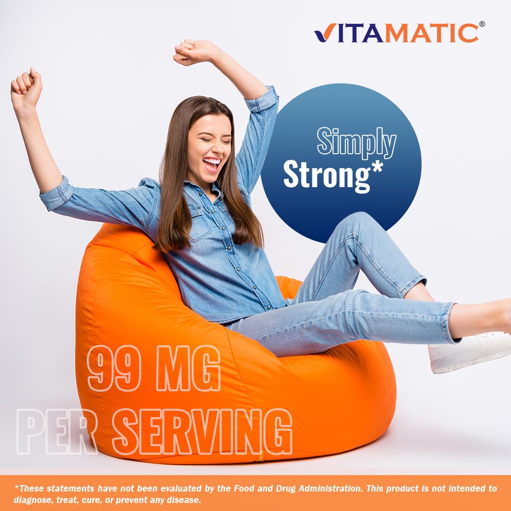 Vitamatic Potassium 99mg bottle demonstrates easy one-per-day supplementation