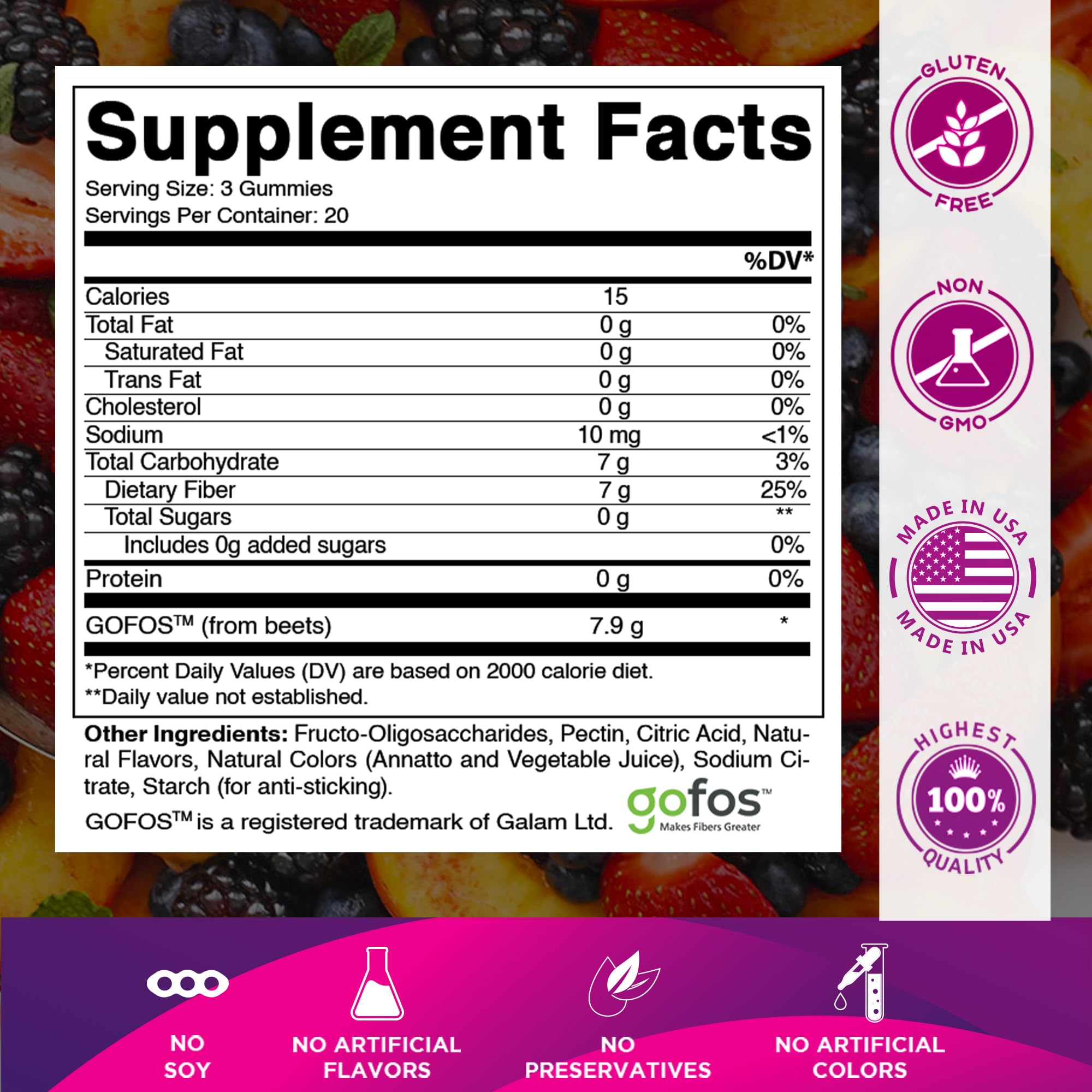 Vitamatic Prebiotic Fiber Gummies 2-pack display shows an easy-to-use option for daily fiber support.