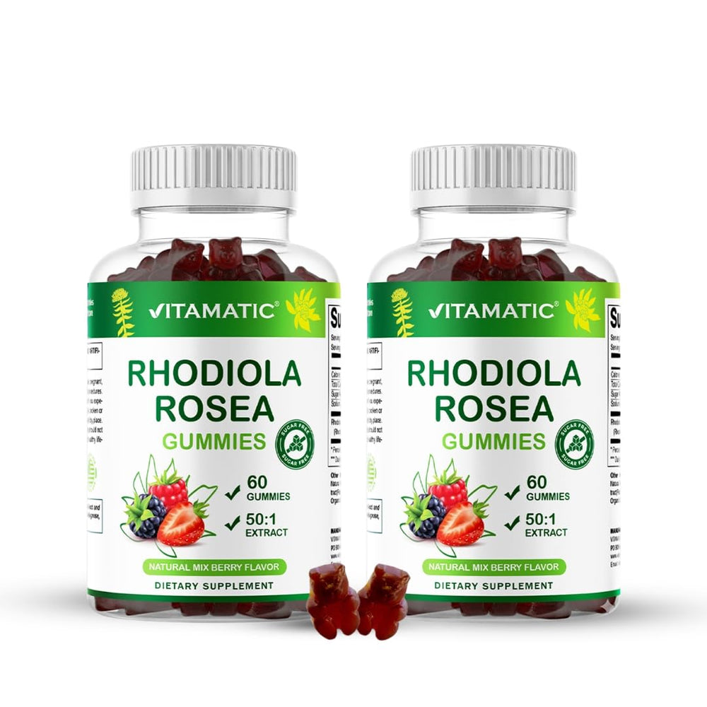 Plant-based pectin icon on Vitamatic label signals vegan ingredients.