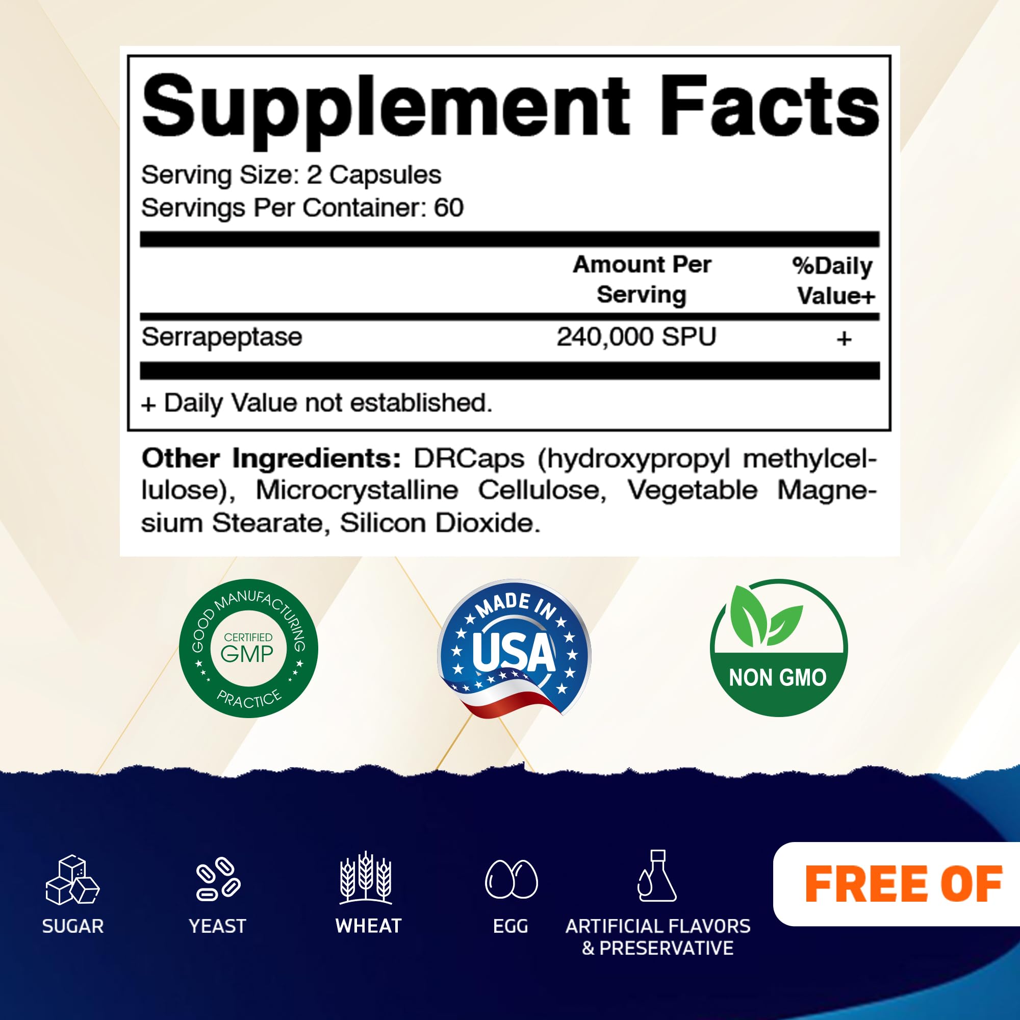 The Vitamatic Serrapeptase delayed-release capsules are ready to take.