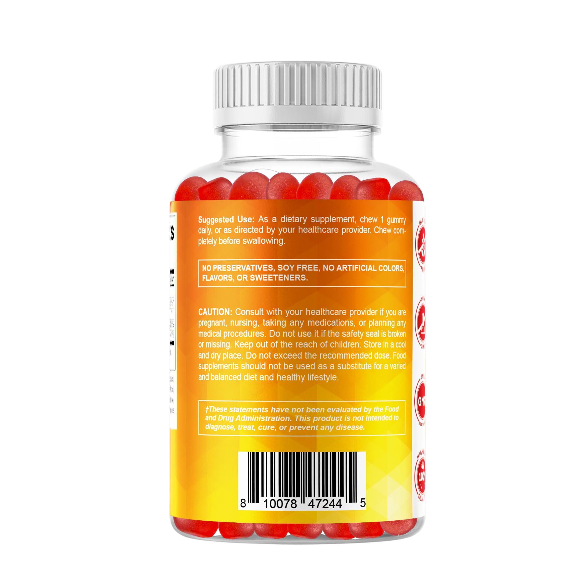 Vitamatic GMP facility seal reassures quality standards.