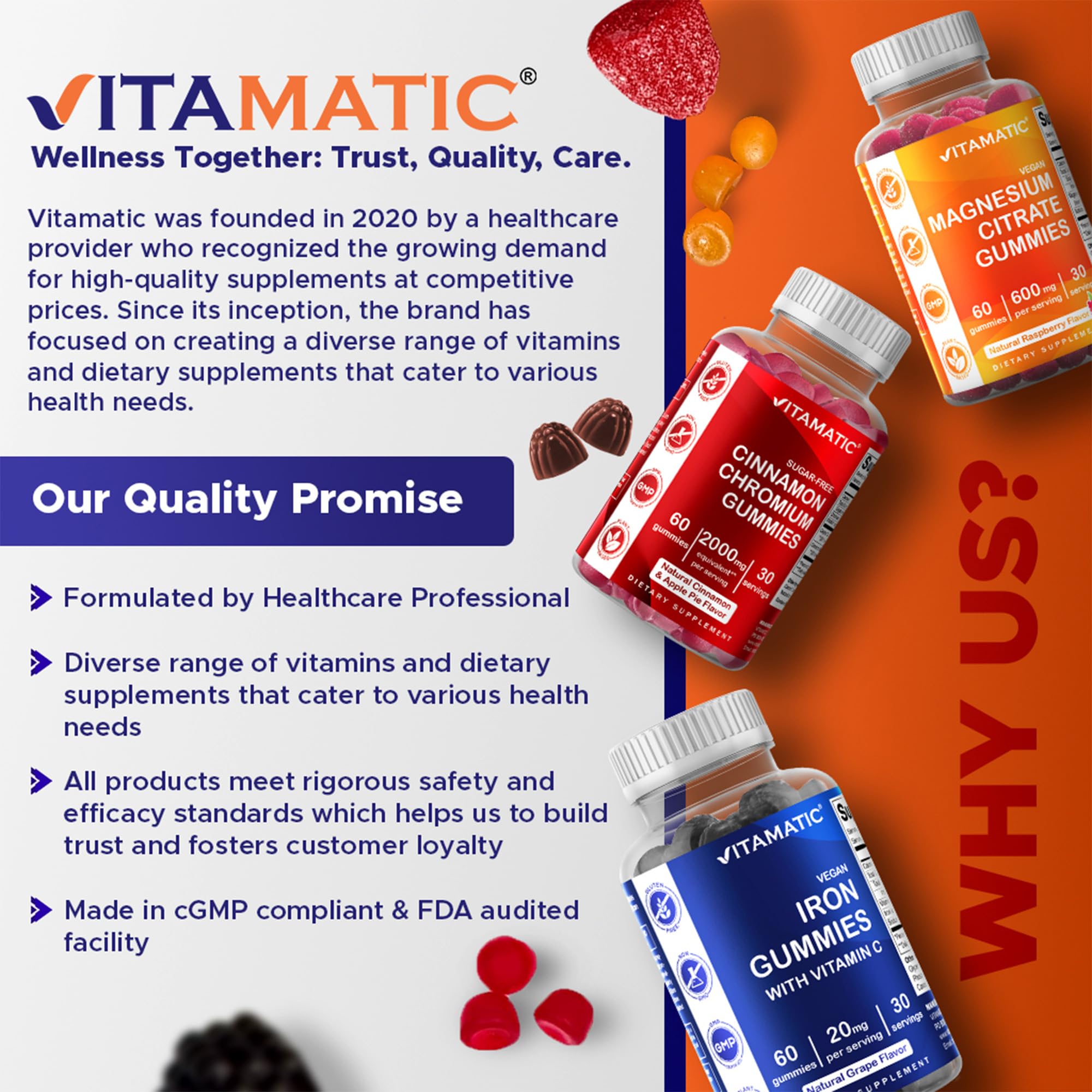 Vitamatic gummies nutrition-label shows 1000 IU per serving.
