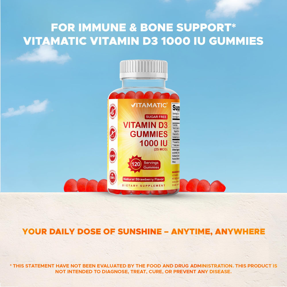 Vitamatic gummies serving-dish demonstrates convenient daily consumption.