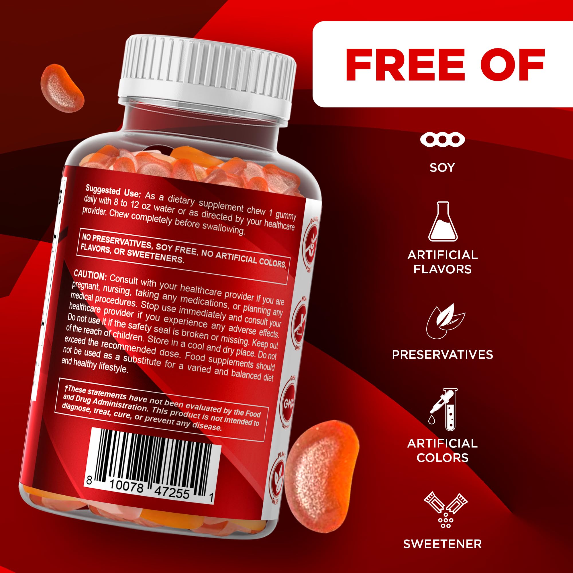 Natural strawberry flavor note highlighted on the product sleeve