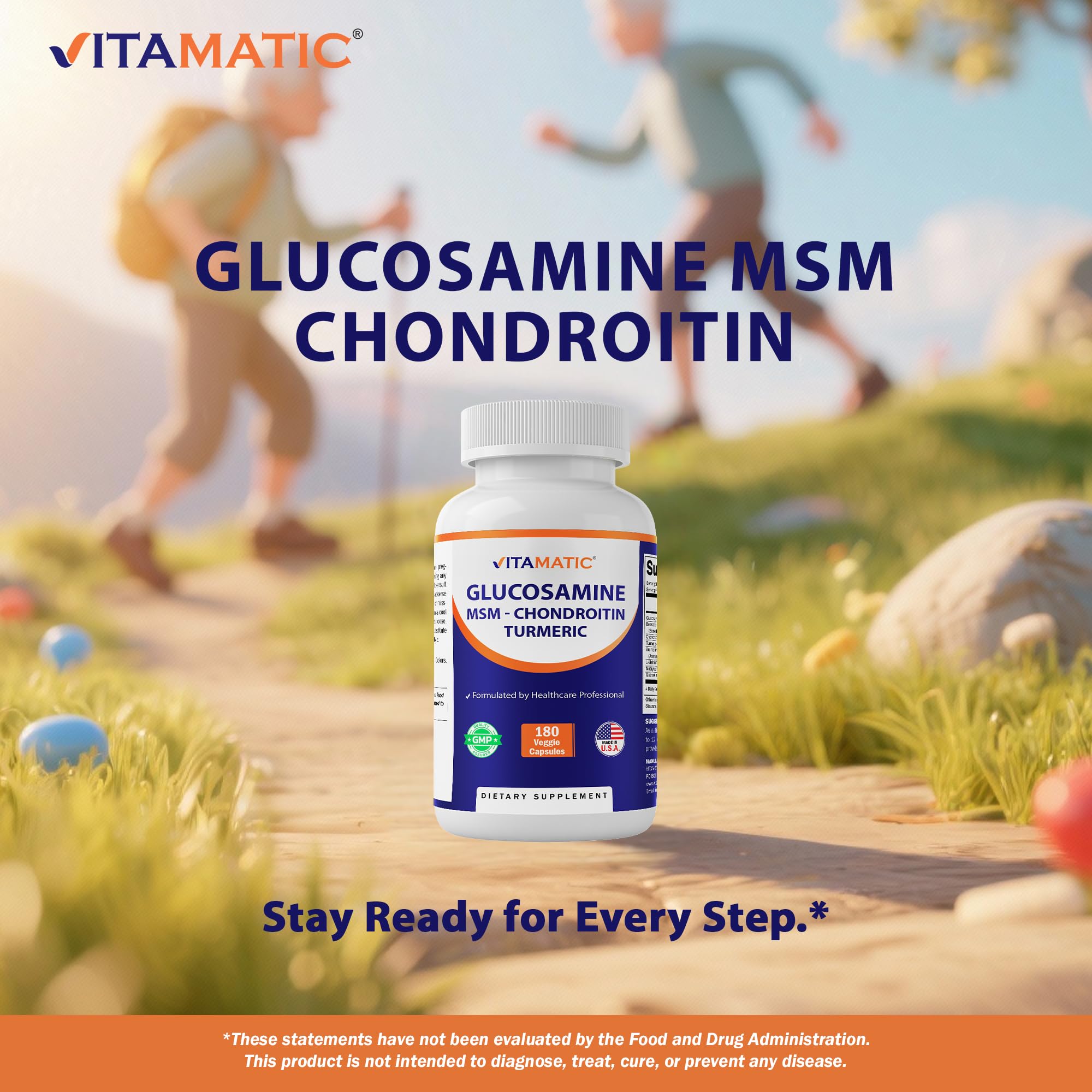 Vitamatic US manufacturing GMP badge signaling quality.