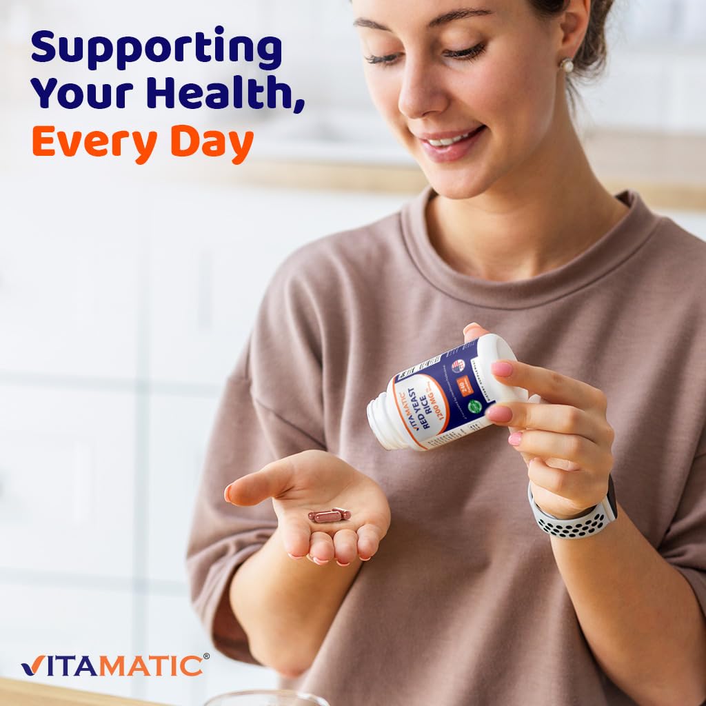 Vitamatic vegetarian capsules pack suitable for plant-based diets.