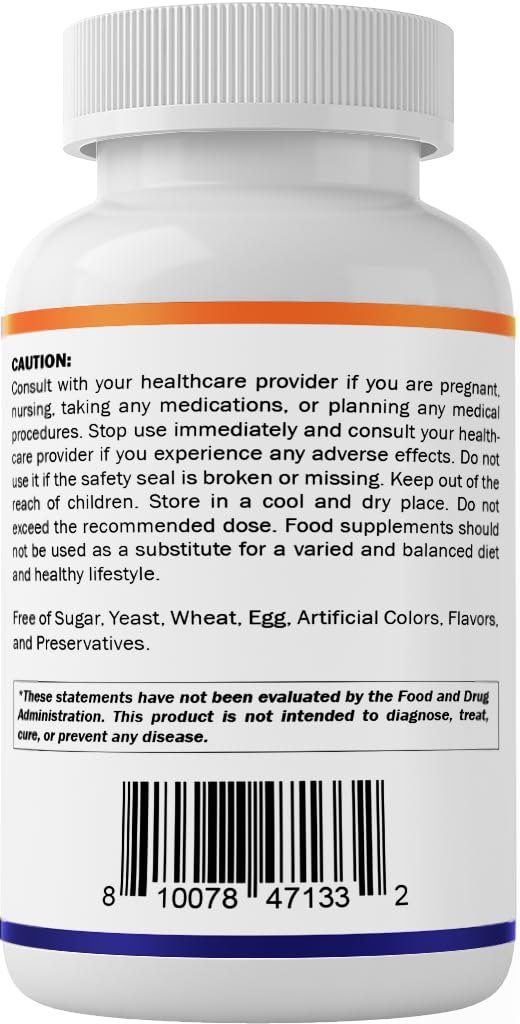 Vitamatic Vitamin B1 bottle with clean label and allergen-free details.