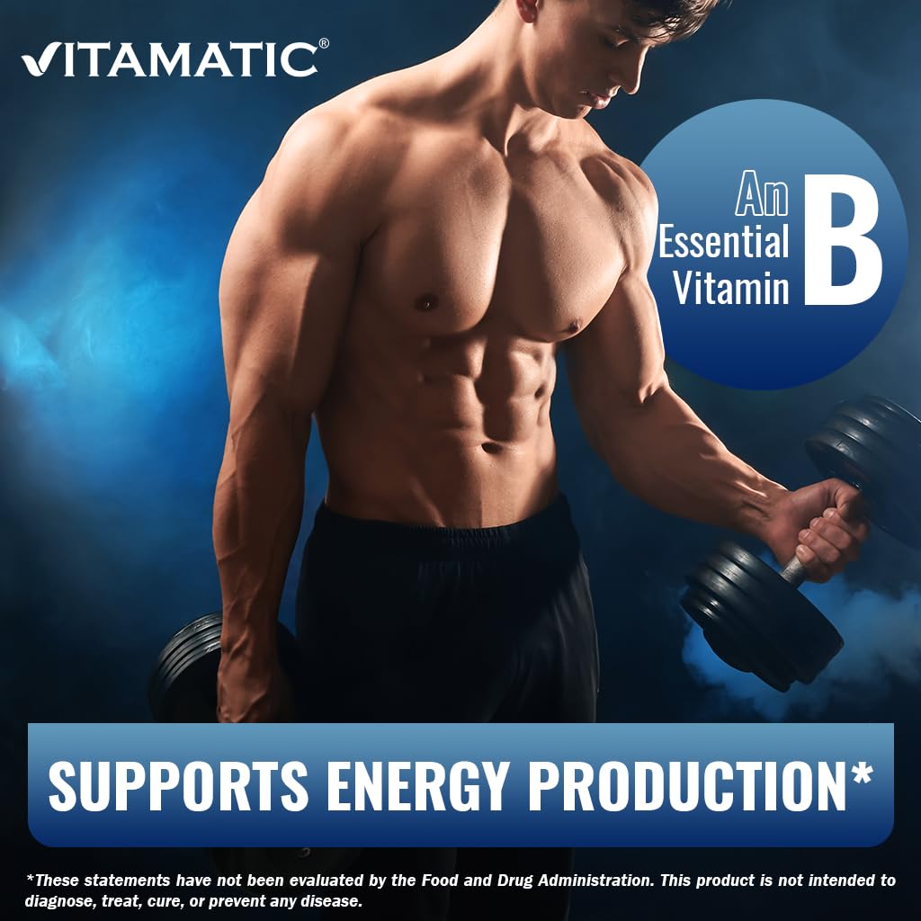 Back of Vitamatic B6 bottle with immune health notes.