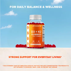 Vitamatic packaging highlighting plant-based, non-GMO formula.