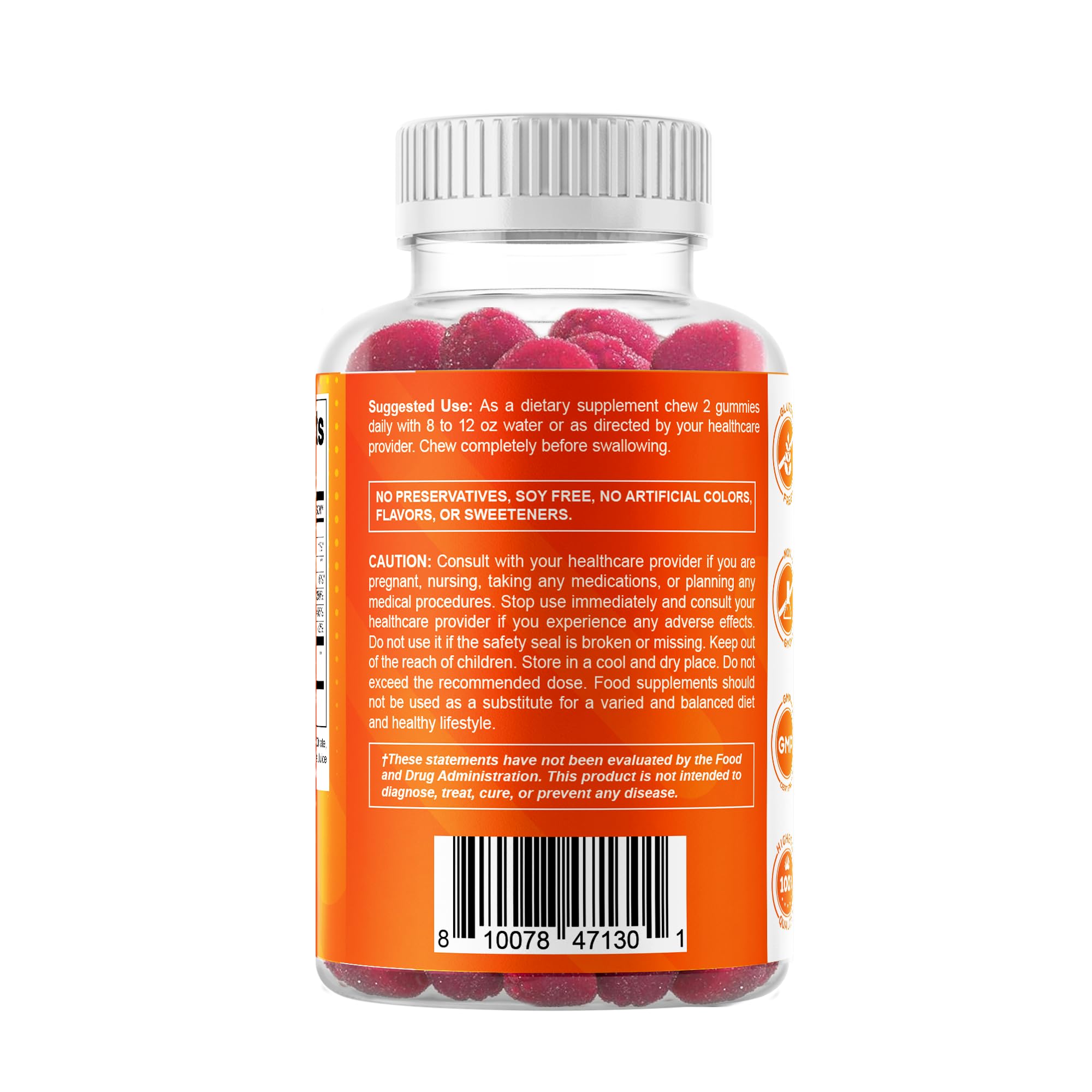 Vitamatic Zinc gummies with natural berry flavor and no artificial colors