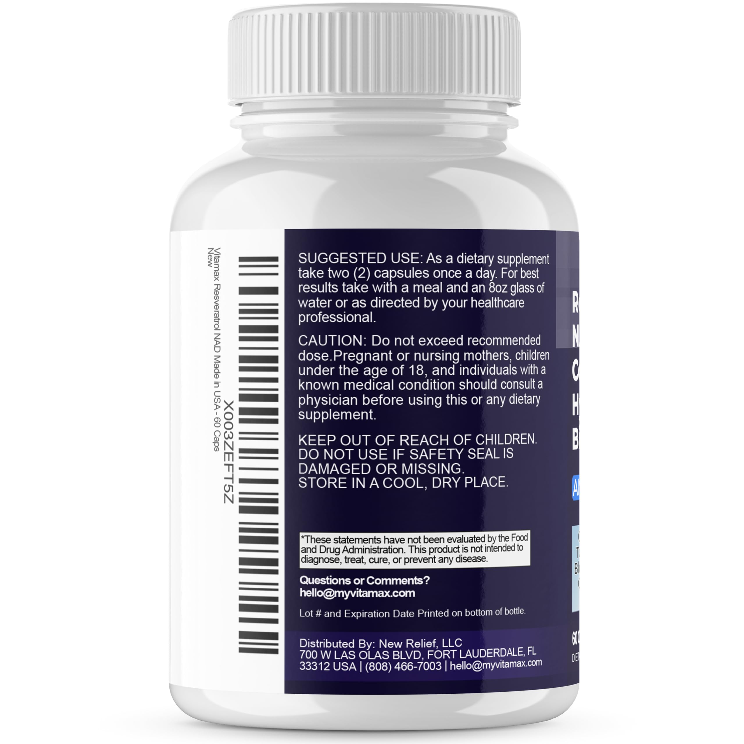 Glass bowl with Vitamax ingredients highlights multi-ingredient blend.