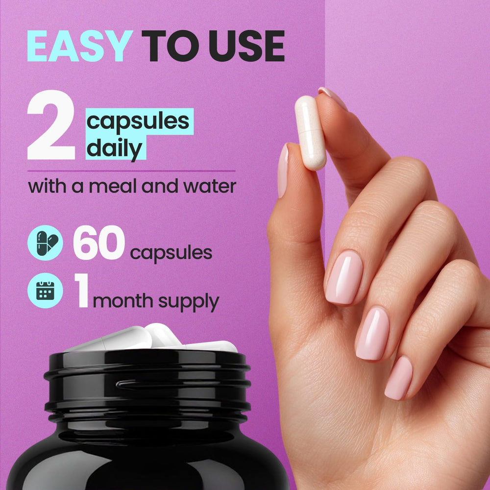 Vitamax lifestyle shot with glow for hair, skin, and nails