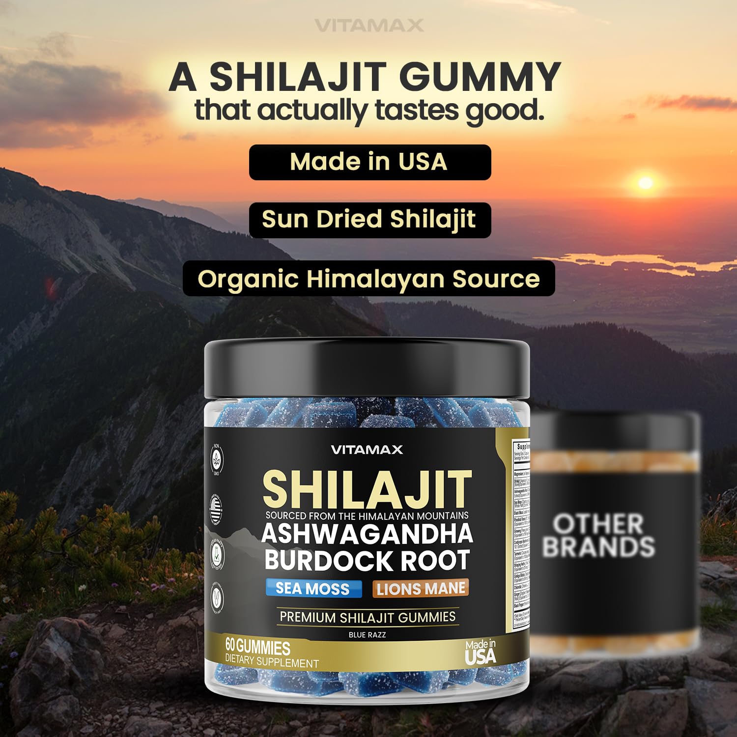Vitamax ingredients with sea moss and ashwagandha for everyday energy
