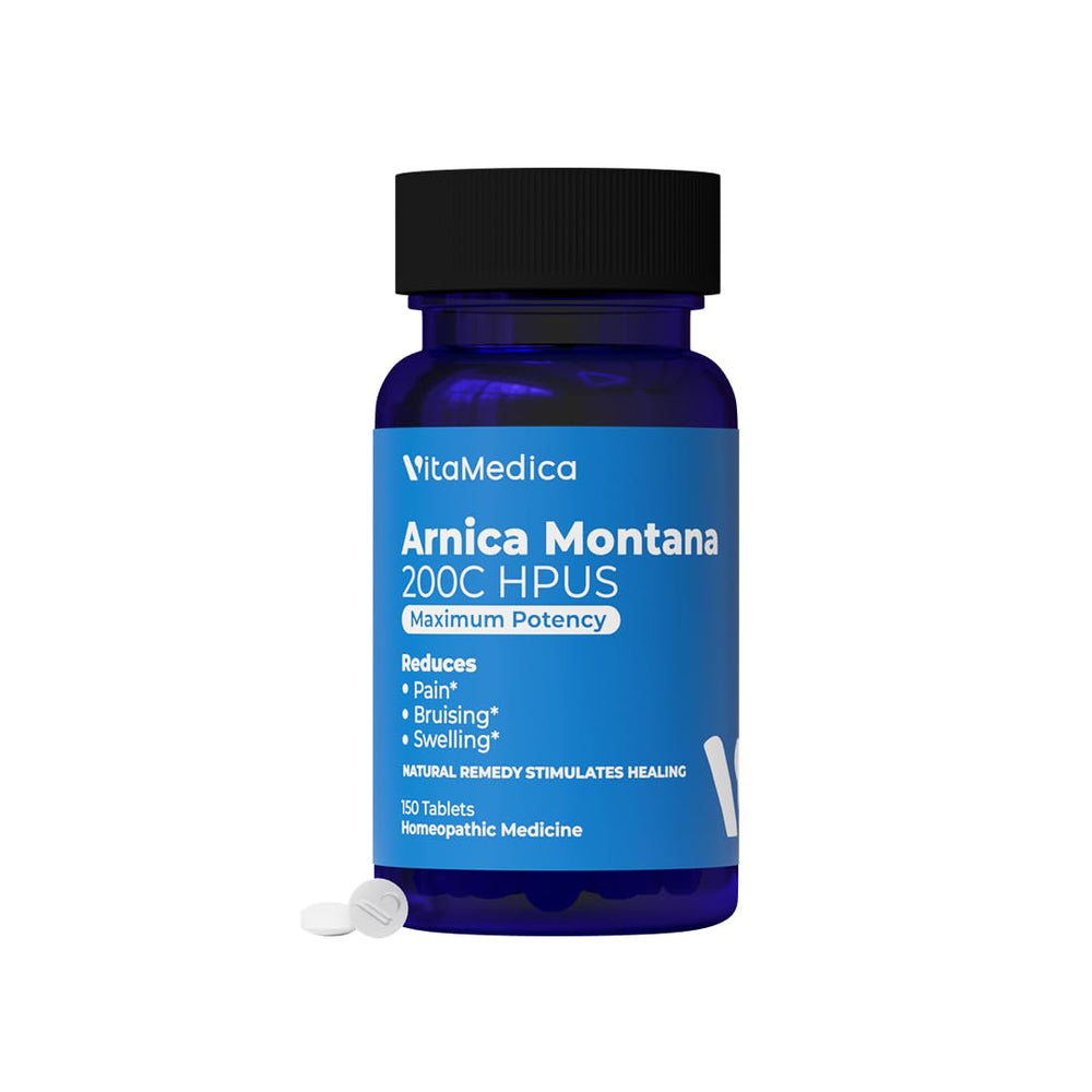 VitaMedica Arnica 200C rapid dissolve bottle front for natural pain support