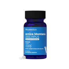 VitaMedica Arnica 200C rapid dissolve bottle front for natural pain support