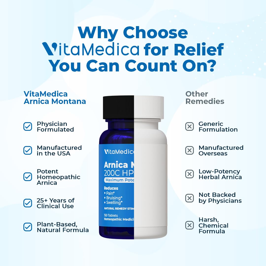 VitaMedica Arnica 200C natural ingredients emphasize plant-based remedy