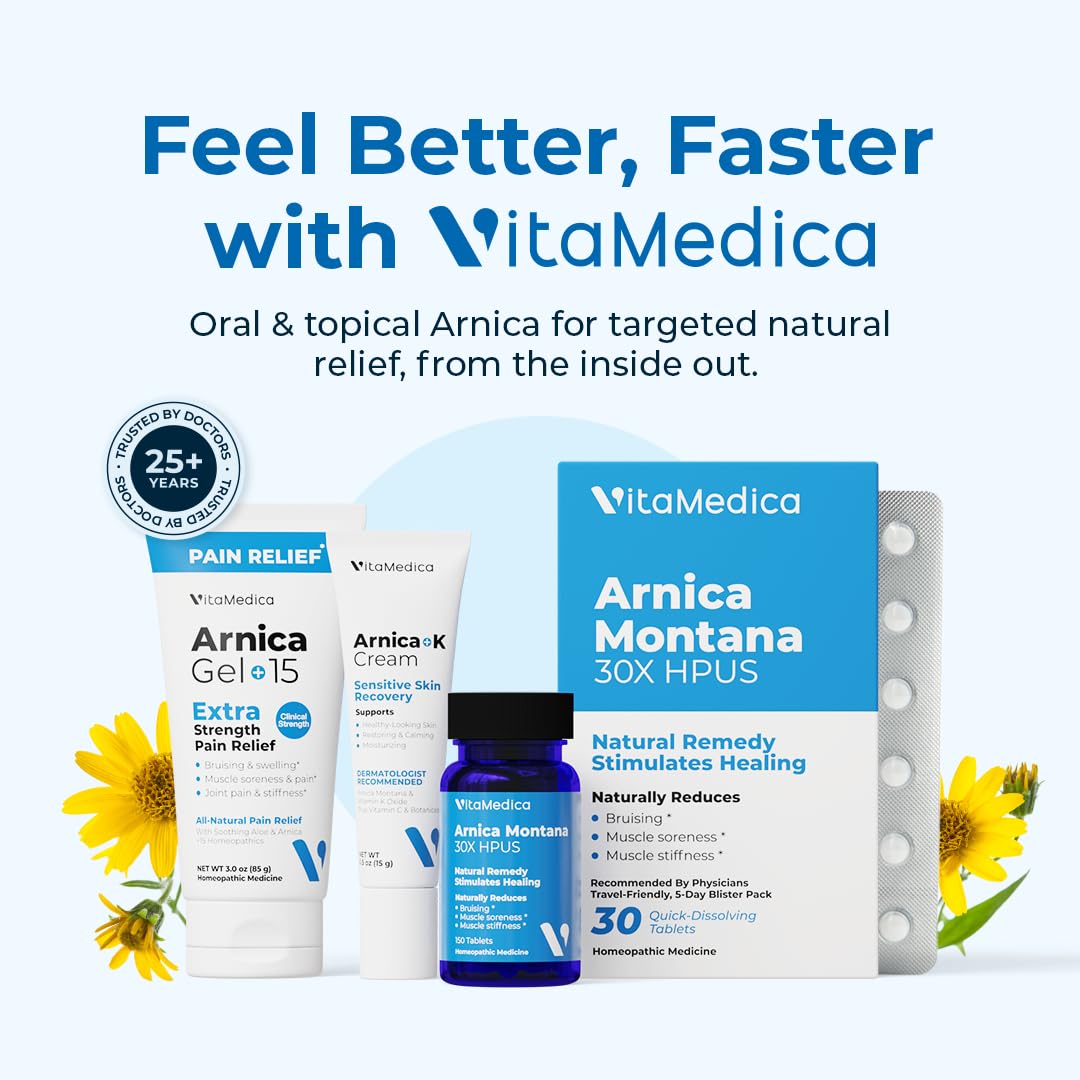 Sublingual VitaMedica Arnica 30X with no chalky aftertaste.