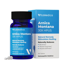 VitaMedica Arnica Montana 30X tablets front view for gentle pain support