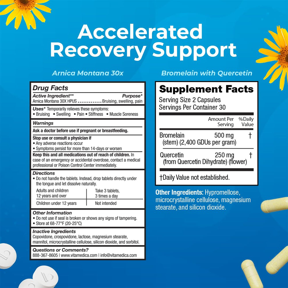 VitaMedica Bromelain 2400 GDU 500mg capsules with consistent potency.