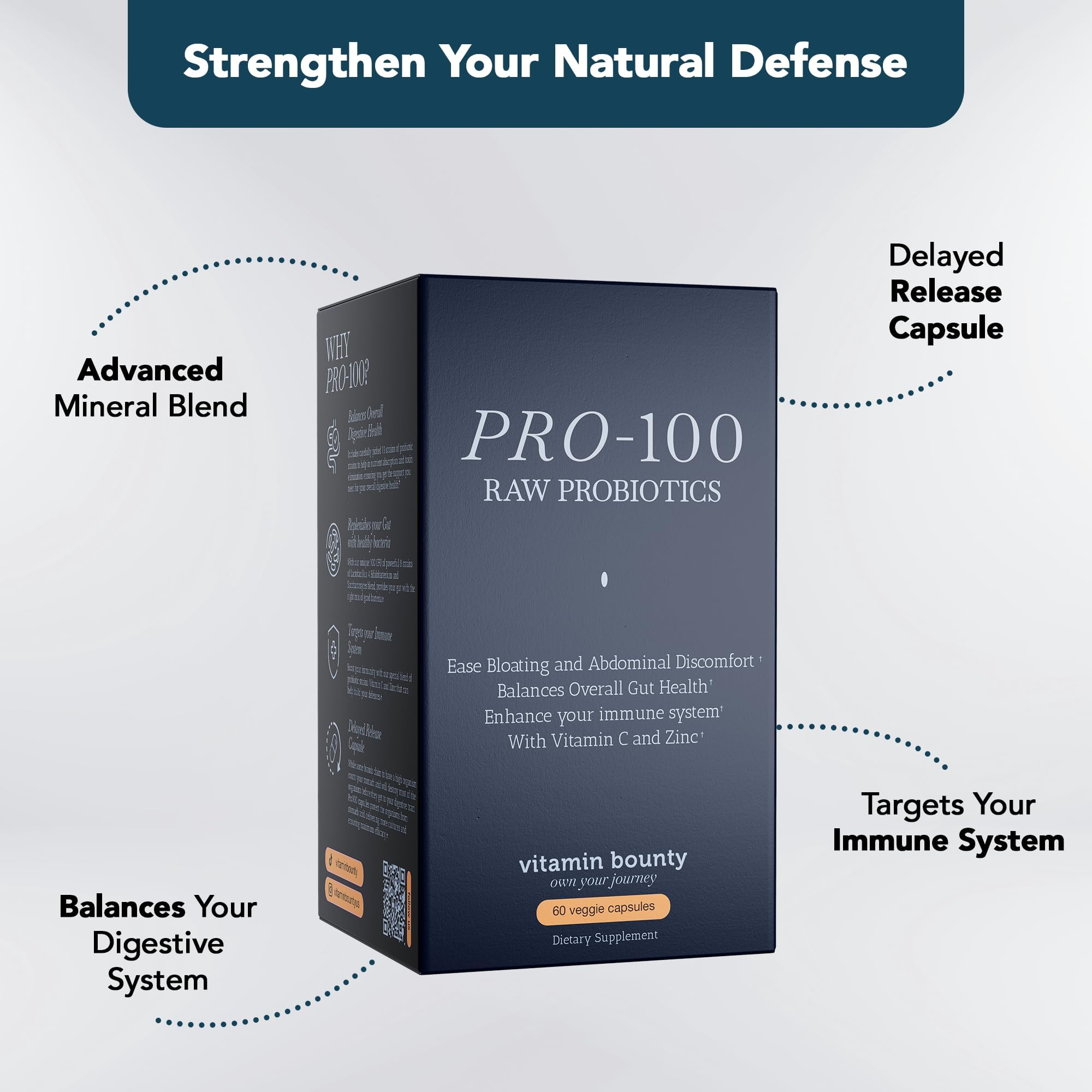 Vitamin Bounty Pro-100 digestive wellness for daily routines