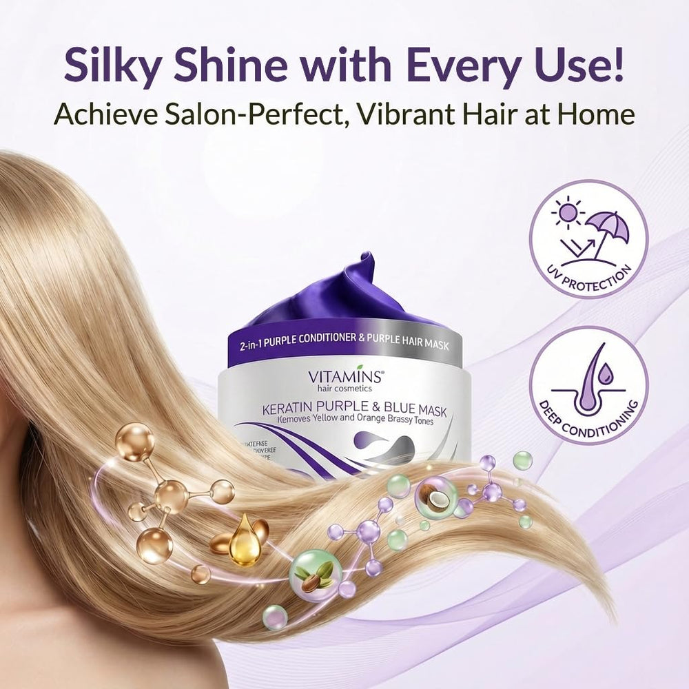 VITAMINS blonde toner cool tones for icy blonde results