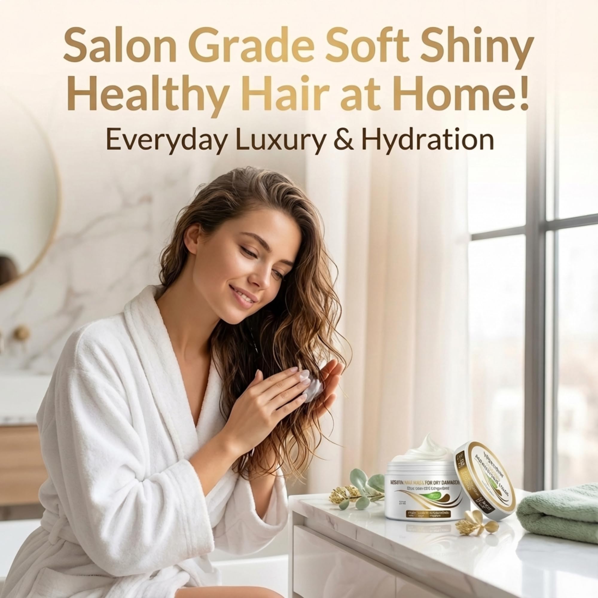 VITAMINS Keratin Mask dry-hair example highlights repair-ready conditioning.