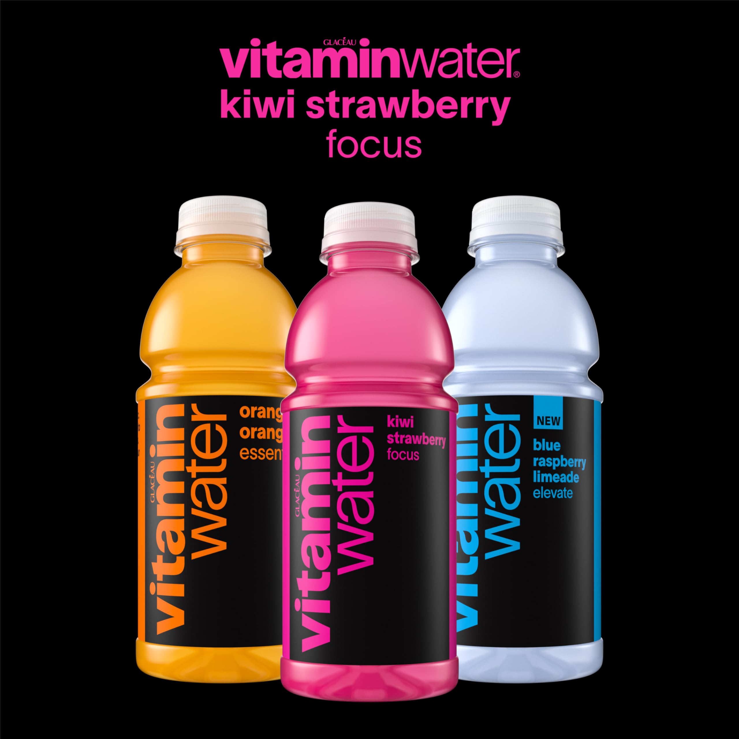 Vitaminwater Focus on-the-go bottle in bag for travel and busy days.