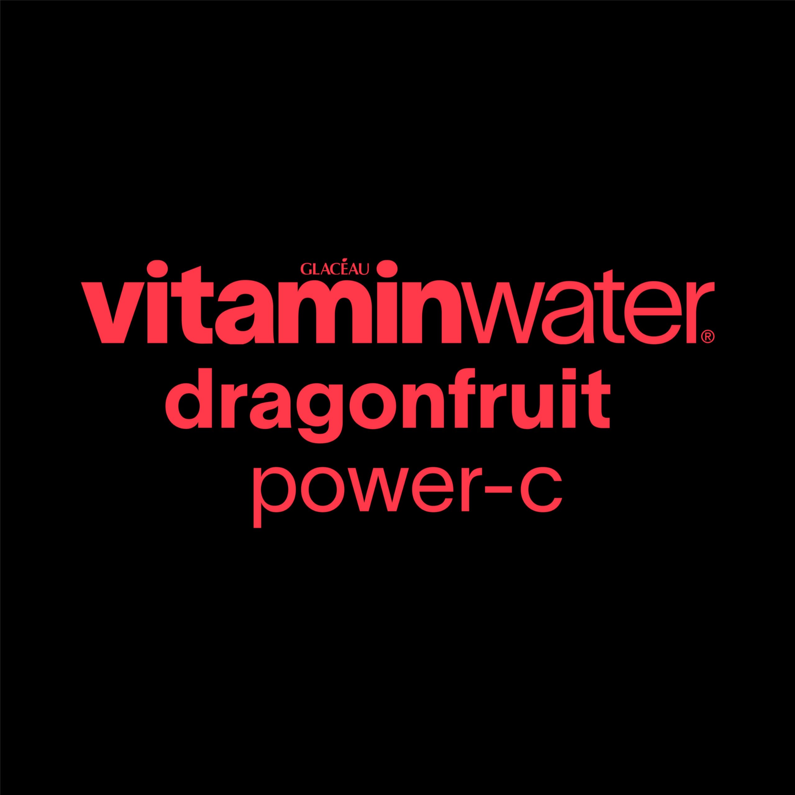Vitaminwater Power-C Dragonfruit glass with ice ideal refreshing on the go.