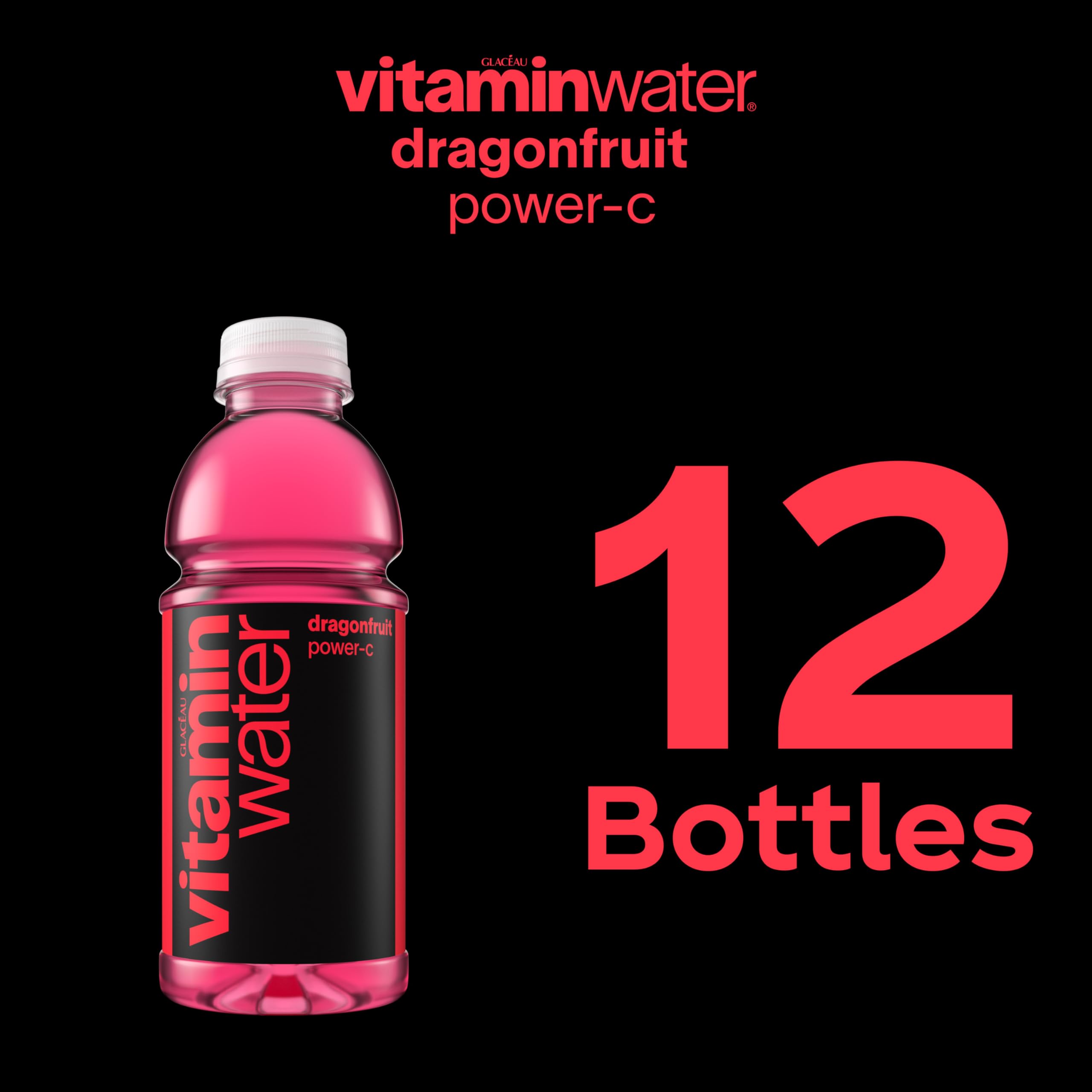 Pouring Vitaminwater Power-C Dragonfruit into a glass for a quick pick-me-up.